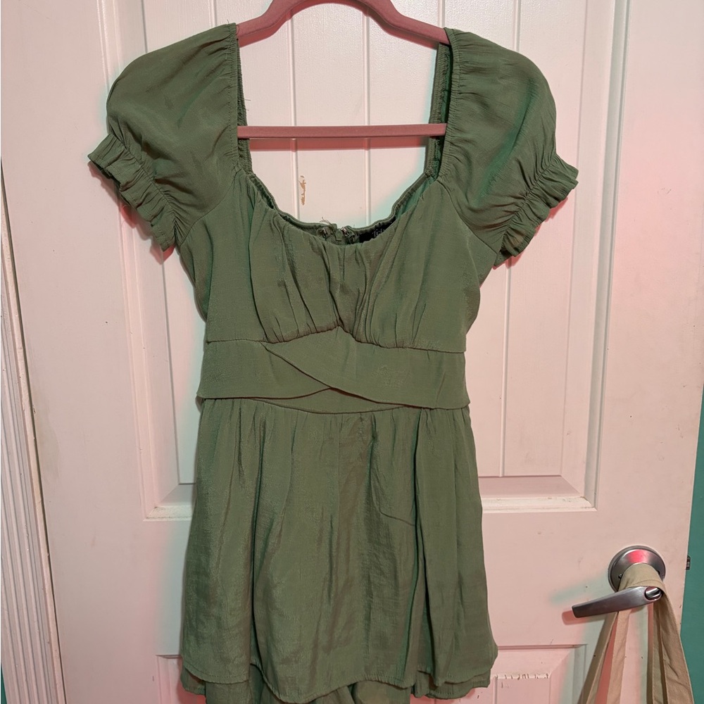 Trixxi Green Mini Dress